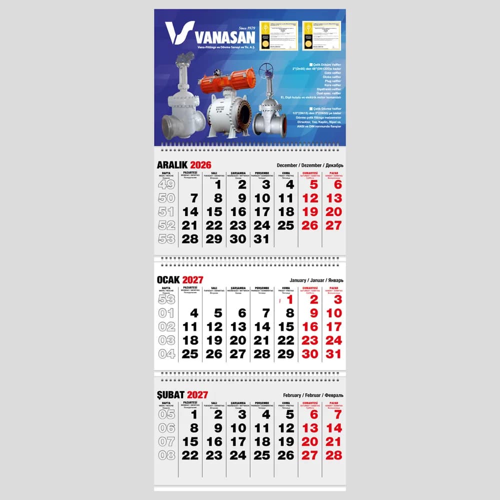 Klasik Taslama Gemici Takvim